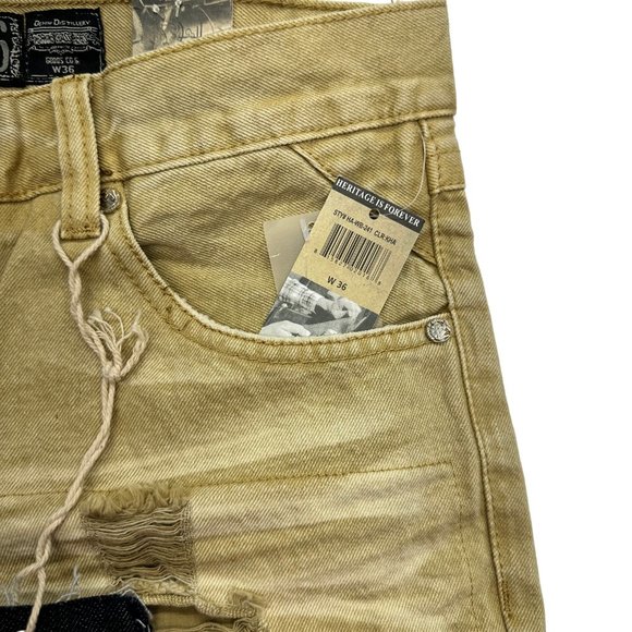 Heritage America Destroyed Denim Shorts (36) - Picture 8 of 11